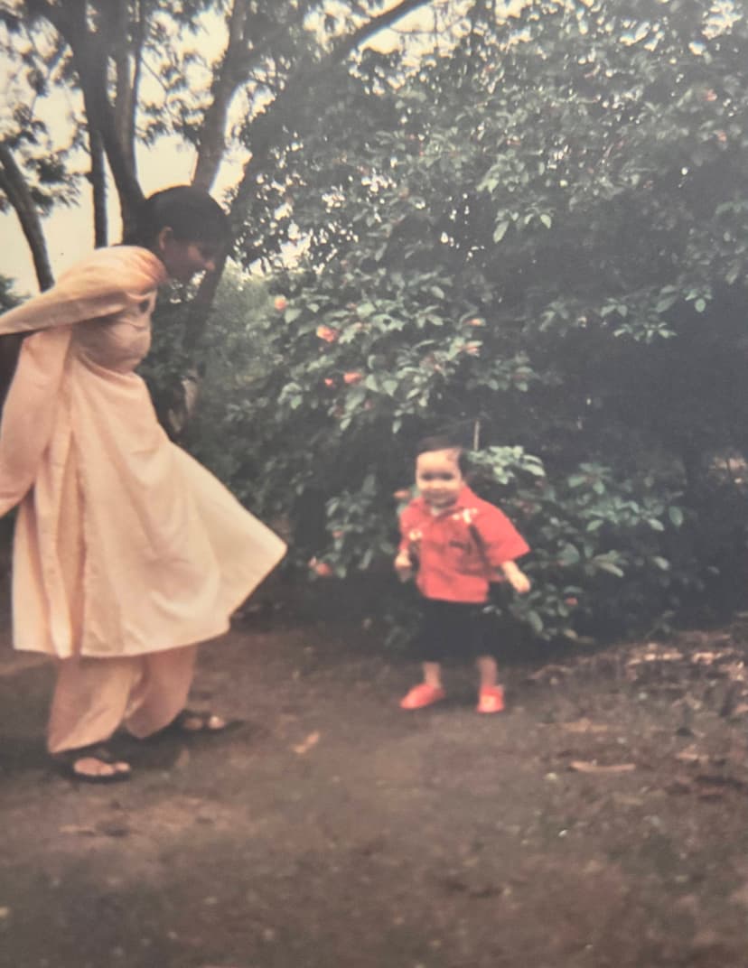 Childhood memory with family